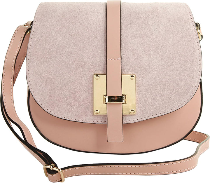 Cluty Umhängetasche echt Leder Damen - 018970 Rosa, Rosa