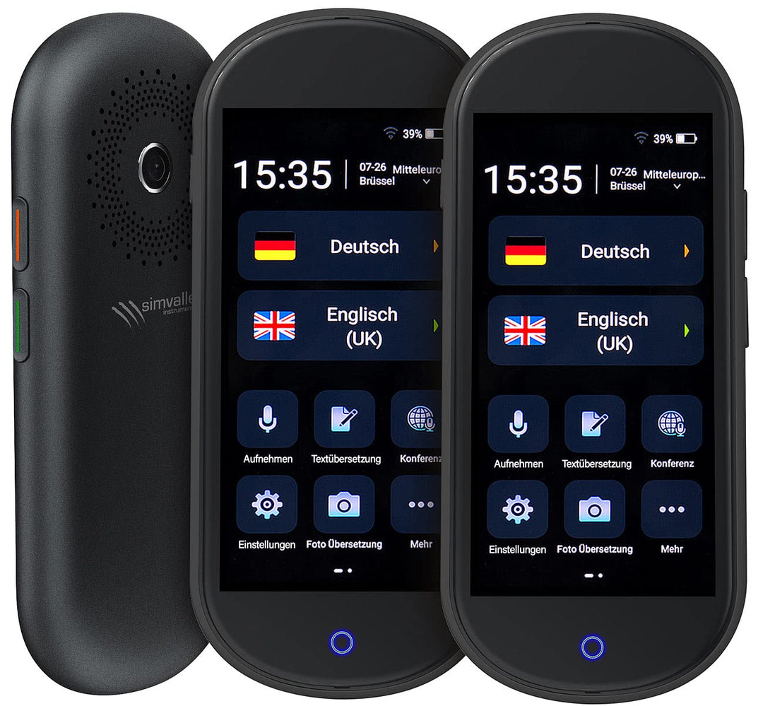 simvalley MOBILE Bild-Übersetzer: 2er Set - Mobiler Echtzeit-Sprachübersetzer, 106 Sprachen, 4G, WLA
