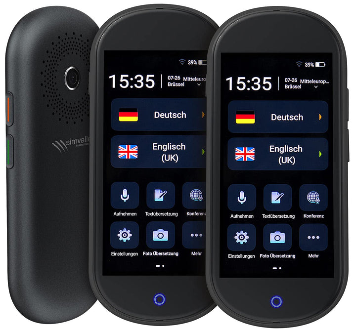simvalley MOBILE Bild-Übersetzer: 2er Set - Mobiler Echtzeit-Sprachübersetzer, 106 Sprachen, 4G, WLA