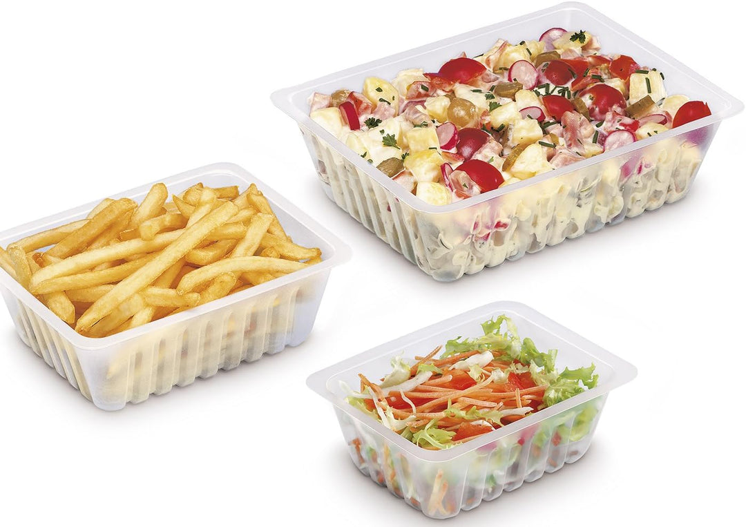 GUILLIN – caissipack b1500t 250 Barquette charcutiere Beutel 1500 cc, Polystyrol, transparent, 20,2 