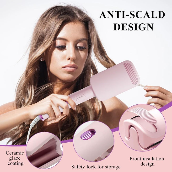Welleneisen Lockenstab, Welleneisen für Haare Beach Waves, 32mm Lockenstab Grosse Locken mit 4 Einst
