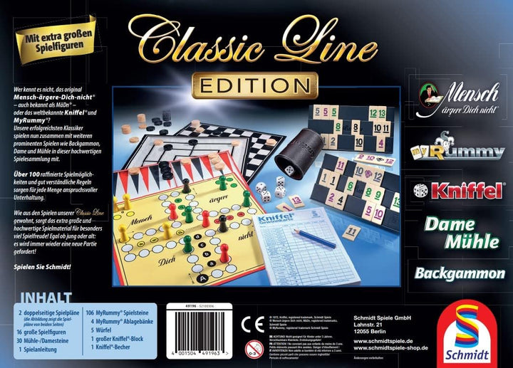 Schmidt Spiele 49196 Spielesammlung, Classic Line Edition, bunt