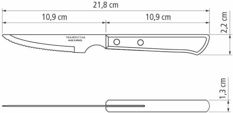 Tramontina 29899-222 Steakbesteck Spanish Style, Set 12-teilig, mit 6 Steakmessern und 6 Steakgabeln