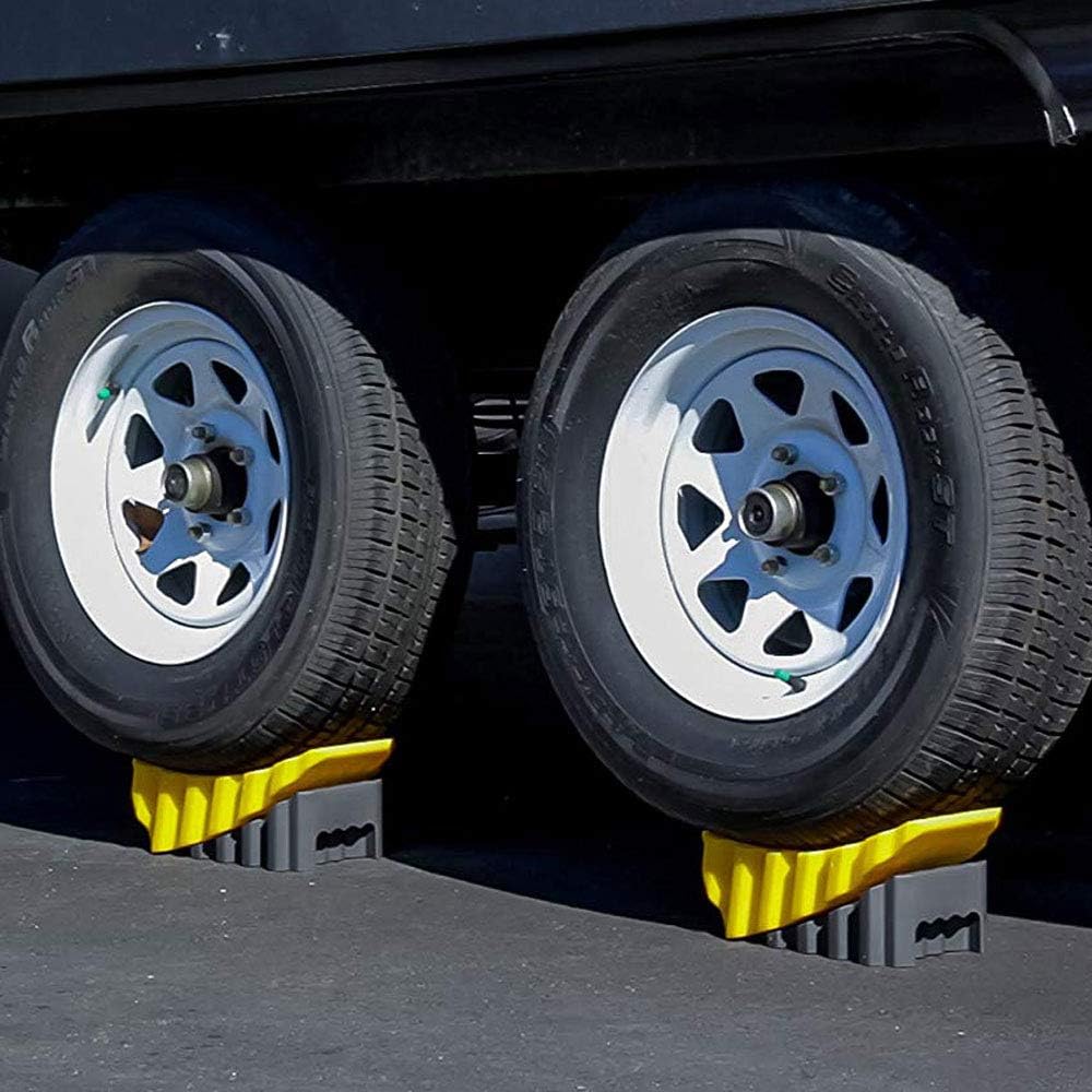 Camco 44425 gebogener Unterlegkeil für Wohnmobil, Wohnwagen oder Anhänger, einfache Drive-on-Nivelli