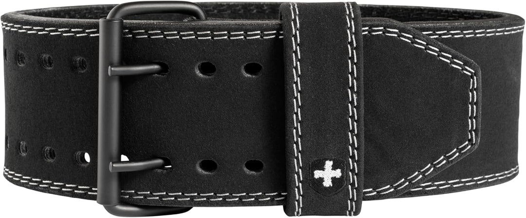 Harbinger 10mm Powerlifting Belt – Robuster Leder-Gürtel, 10 cm breit, Maximale Rücken- & Kernunters