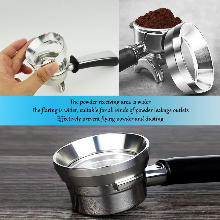 GIAK Espresso Dosiertrichter aus Edelstahl 54mm Kaffee Dosierring Siebträger Trichter zum exakten be