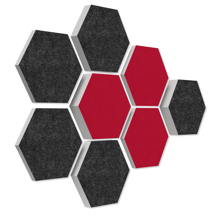platino24 Schallabsorber COLORE aus Basotec G+ I Akustikpaneele mit Akustikfilz I 3D Wand-Paneele mi