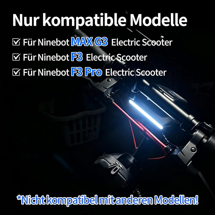 Ebike Frontlichter für Ninebot KickScooter MAX G3 / F3 / F3 Pro Elektroroller Ersatz Scheinwerfer La