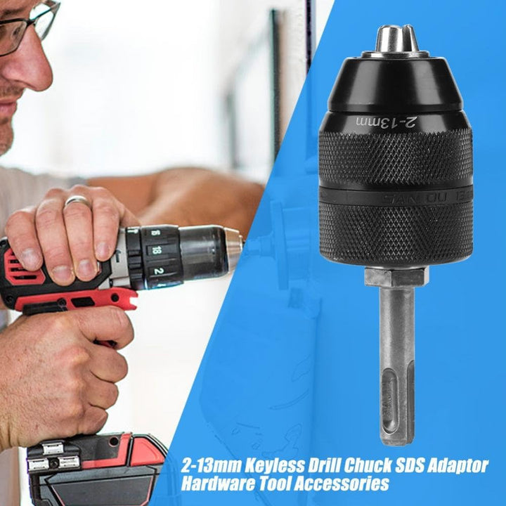 SDS-Spannfutter, 2-13 mm Fachmann Hochleistungs-Bohrfutteradapter, Keyless-Drehmaschinen-Bohrfutterk