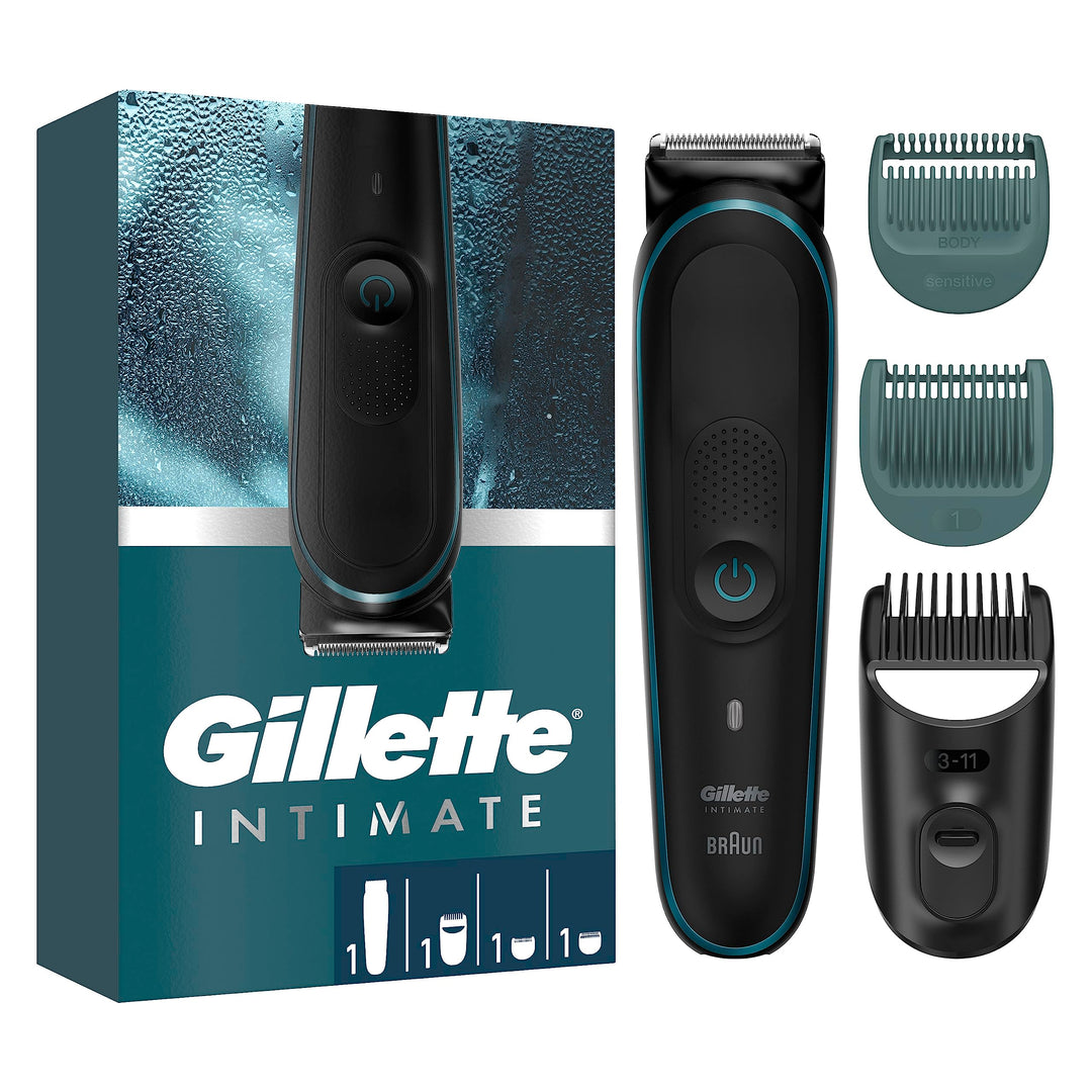 Gillette Intimate Trimmer Herren i5 für den Intimbereich, SkinFirst Intimrasierer Mann mit lebenslan