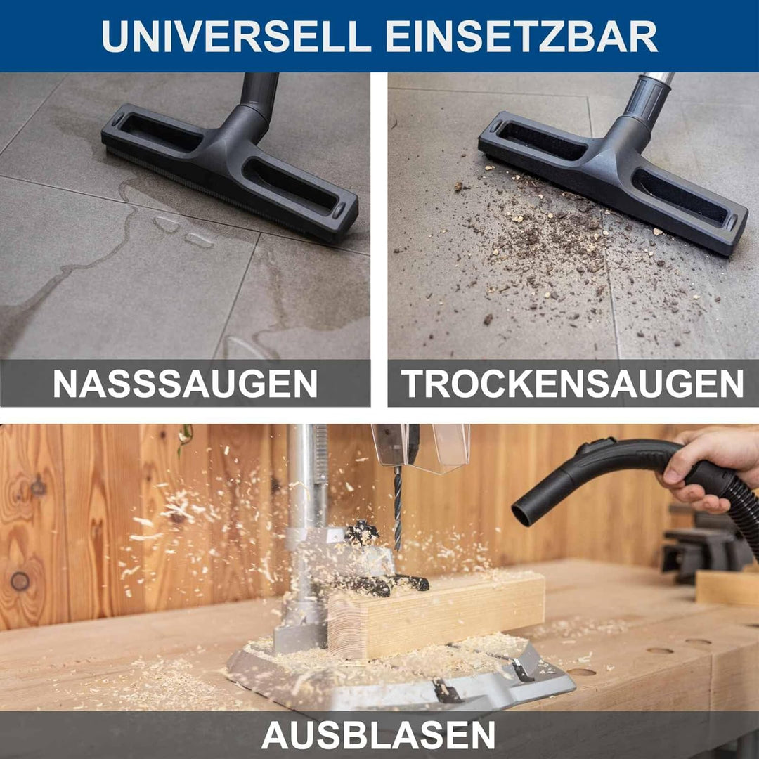 Scheppach Nass- / Trockensauger VC30 Premium | 30L Edelstahlbehälter & Zubehör | 1200W Leistung | 20