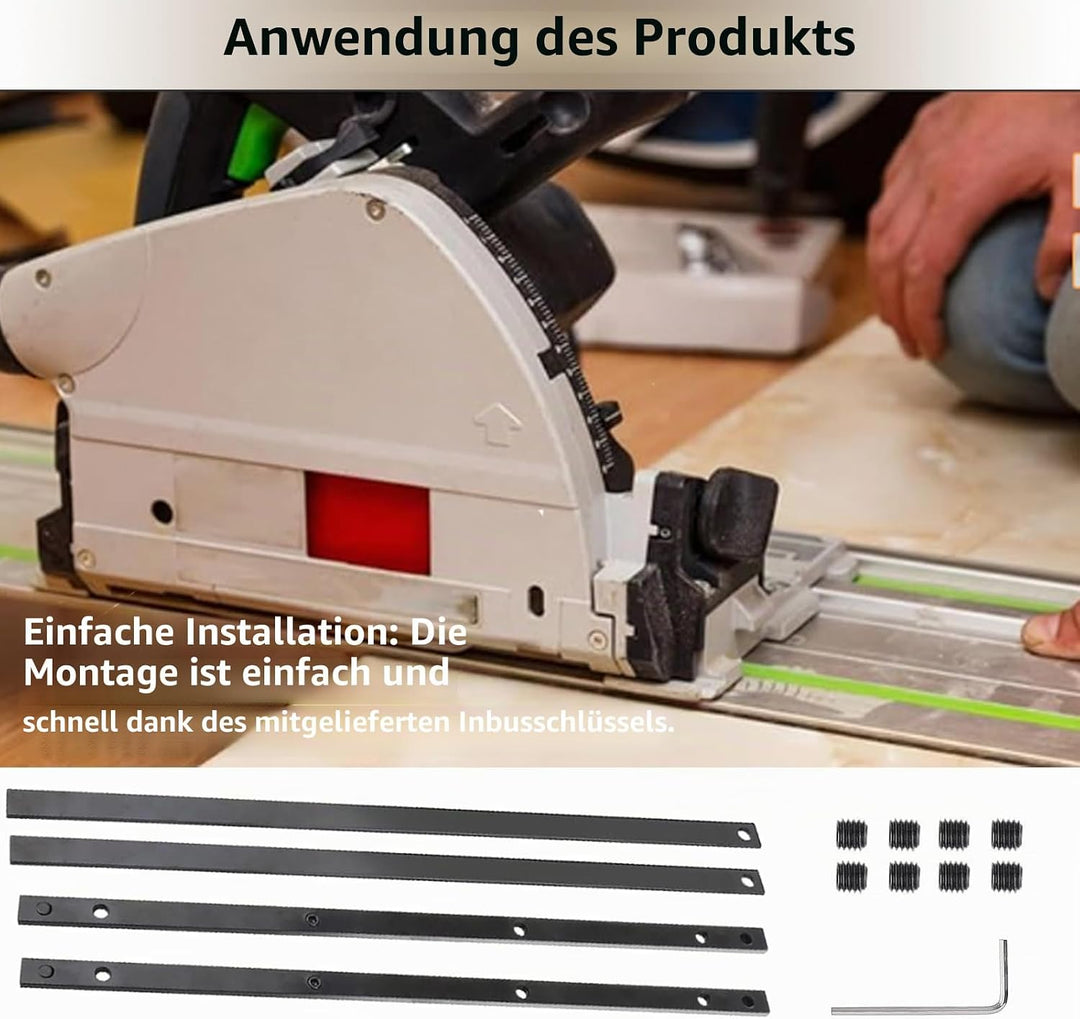 Führungsschienenverbinder – Set mit 4 Stück für Makita und Festool P-45777, kompatibel mit gerade, a