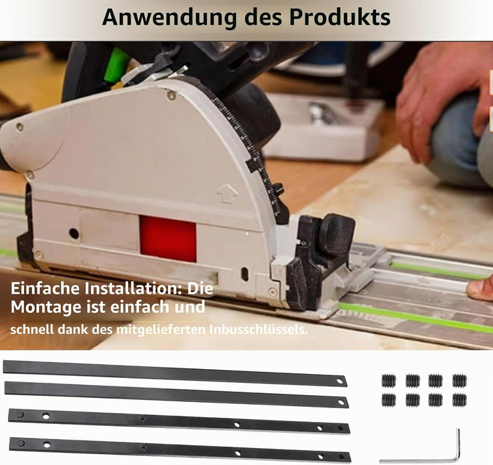 Führungsschienenverbinder – Set mit 4 Stück für Makita und Festool P-45777, kompatibel mit gerade, a