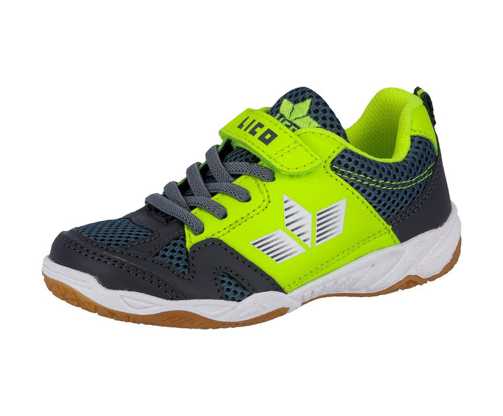Lico Unisex Kinder Sport Vs Hallenturnschuhe 27 EU Anthrazit Lemon, 27 EU Anthrazit Lemon