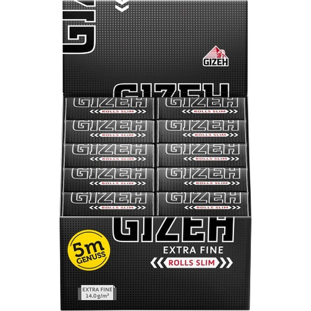 Gizeh Extra Fine Rolls Slim 5m Länge Endlospapier 3 Boxen (60 Rolls)
