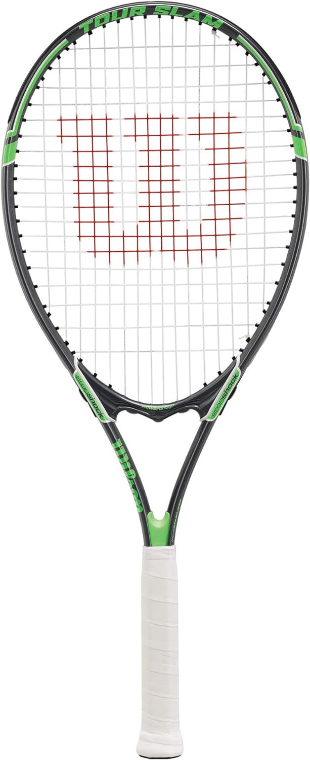 WILSON Tour Slam Tennisschläger für Erwachsene Grip Size 2 - 4 1/4" Grau /Grün, Grip Size 2 - 4 1/4"