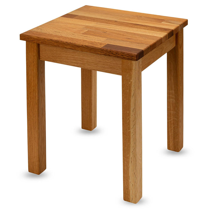 Staboos Eiche Sitzhocker Holz - Massiv Holzhocker bis 150 kg - Eiche Holz Hocker Doc ohne Eingriff -