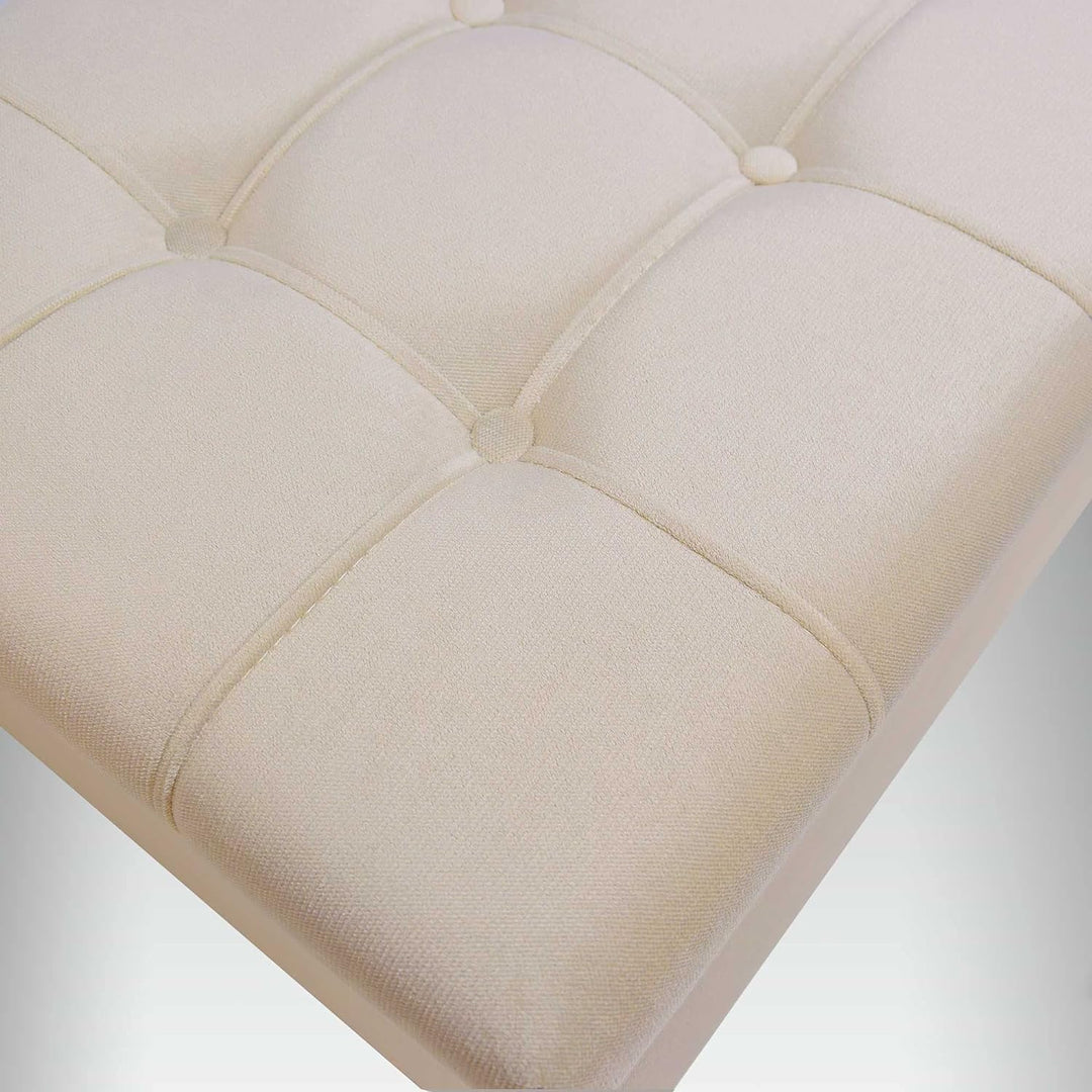 Comfort-Pur Leon Sitzbank Sitzpuff Pouf Sitztruhe mit Stauraum Aufbewahrungsbox (Ecru), Ecru
