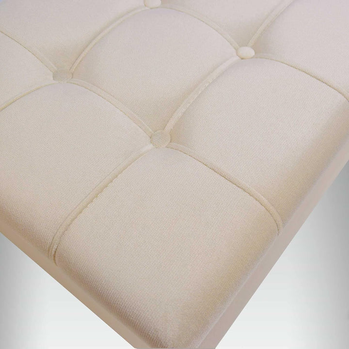 Comfort-Pur Leon Sitzbank Sitzpuff Pouf Sitztruhe mit Stauraum Aufbewahrungsbox (Ecru), Ecru
