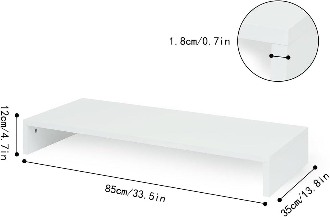 Monitorständer Holz, ergonomische Monitorerhöhung für Schreibtisch, passend für PC, Laptop und TV,Sc