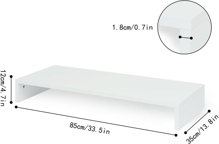 Monitorständer Holz, ergonomische Monitorerhöhung für Schreibtisch, passend für PC, Laptop und TV,Sc