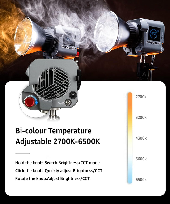 Amaran 60x S - LED Dauerlicht für Fotografen, Studio - Monolight Punktquelle, Zweifarbiges Videolich