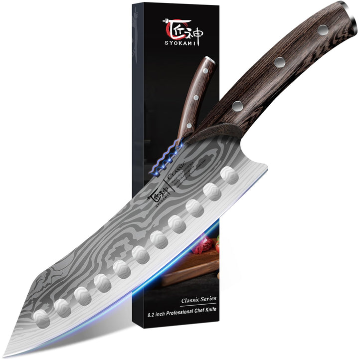Kiritsuke-Messer, 20,8 cm Kochmesser, japanischer Stil Kohlenstoffstahl, rasiermesserscharf für präz