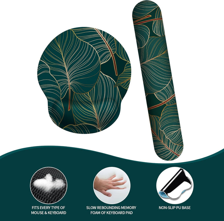 Mauspad mit Gelkissen,Mousepad mit Handauflage Ergonomisches, Bequemes Computer-Handballenauflage Ma