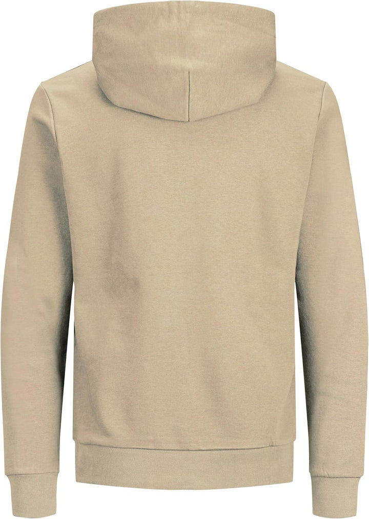 JACK & JONES Male Kapuzenpullover Logo Kapuzenpullover 3XL Beige (Crockery/Reg Fit), 3XL Beige (Croc