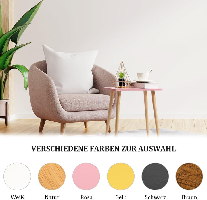 FORAOFUR Kleiner Beistelltisch Set, einfache Montage, Tisch Klein für Wohnzimmer, Schlafzimmer, Balk