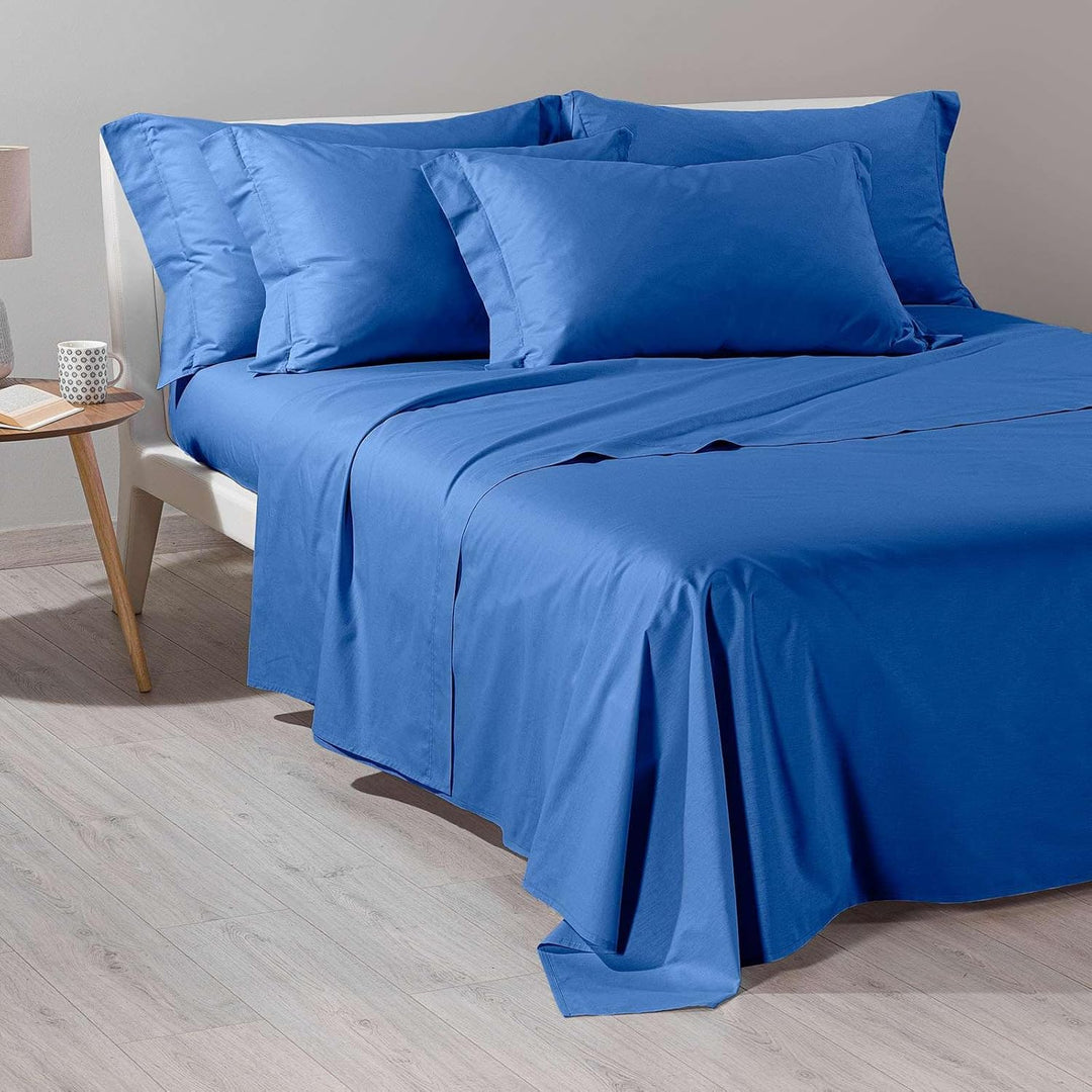 Caleffi - Bettwäsche-Set aus Baumwolle, einfarbig, für Doppelbett, Seil 160 x 190 cm Beige, 160 x 19