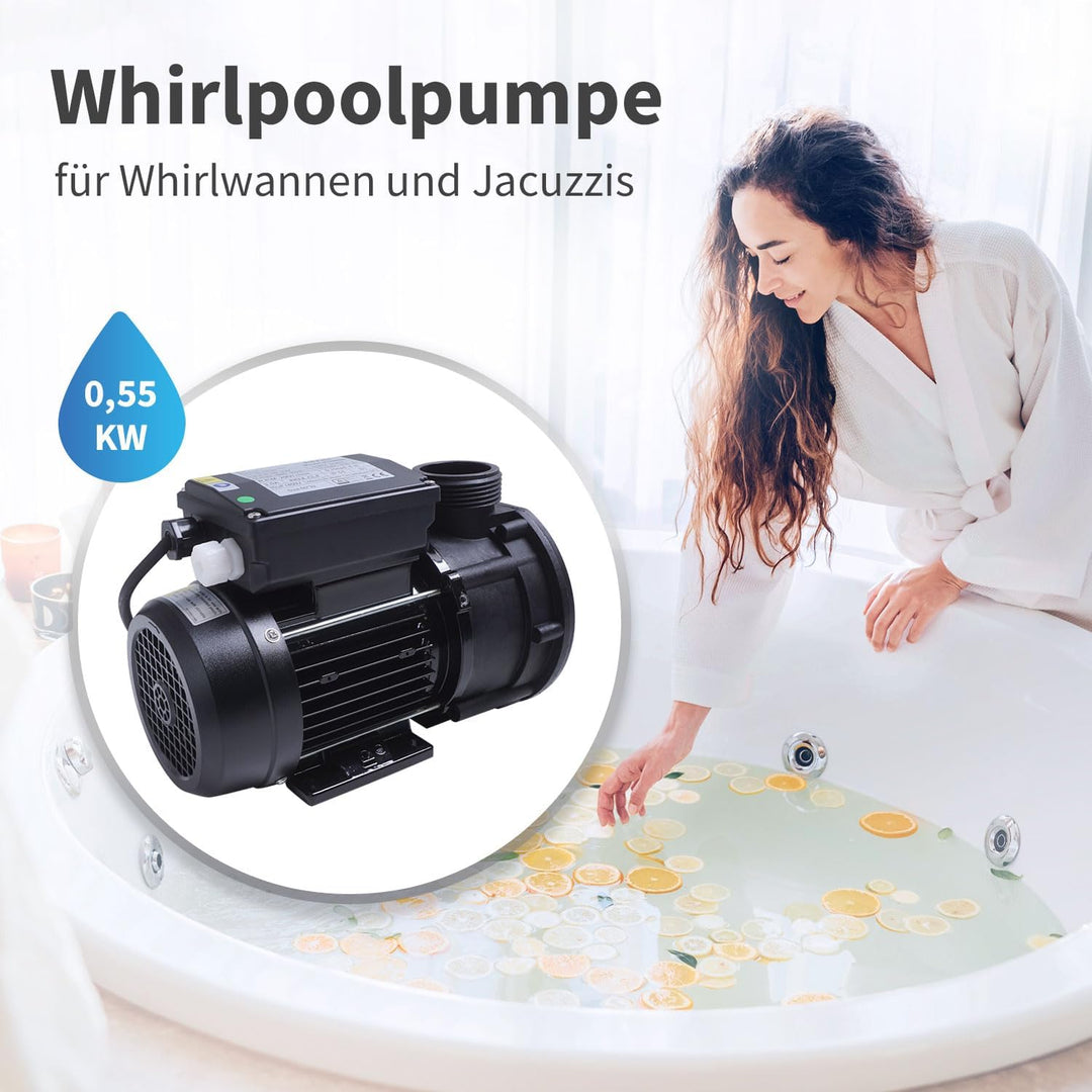Whirlpoolpumpe Zirkulationspumpe Umwälzpumpe Filterpumpe SPA-Pumpe Whirlpool-Pumpe Pneumatik mit TÜV