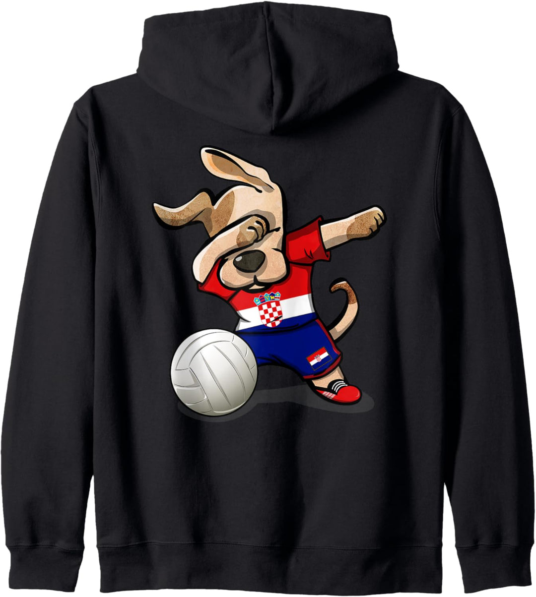 Tupfender Hund Kroatien Volleyball - Kroatische Flagge Sport Kapuzenjacke