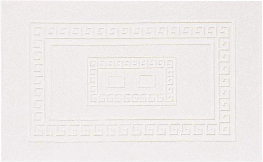 HomeLife Badezimmerteppich Weiss, 60X90 - Badematte saugstark - Maschinenwaschbarer Badteppich - Bad