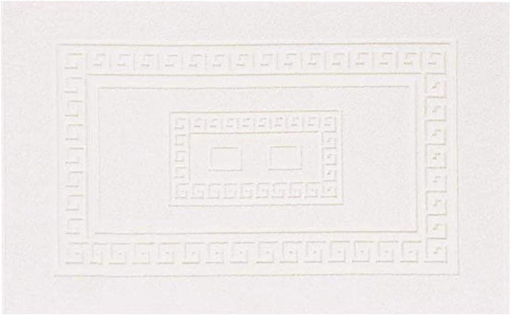 HomeLife Badezimmerteppich Weiss, 60X90 - Badematte saugstark - Maschinenwaschbarer Badteppich - Bad