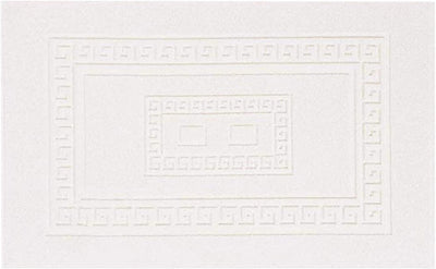 HomeLife Badezimmerteppich Weiss, 60X90 - Badematte saugstark - Maschinenwaschbarer Badteppich - Bad