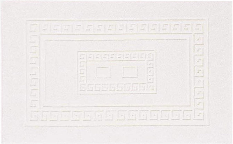 HomeLife Badezimmerteppich Weiss, 60X90 - Badematte saugstark - Maschinenwaschbarer Badteppich - Bad