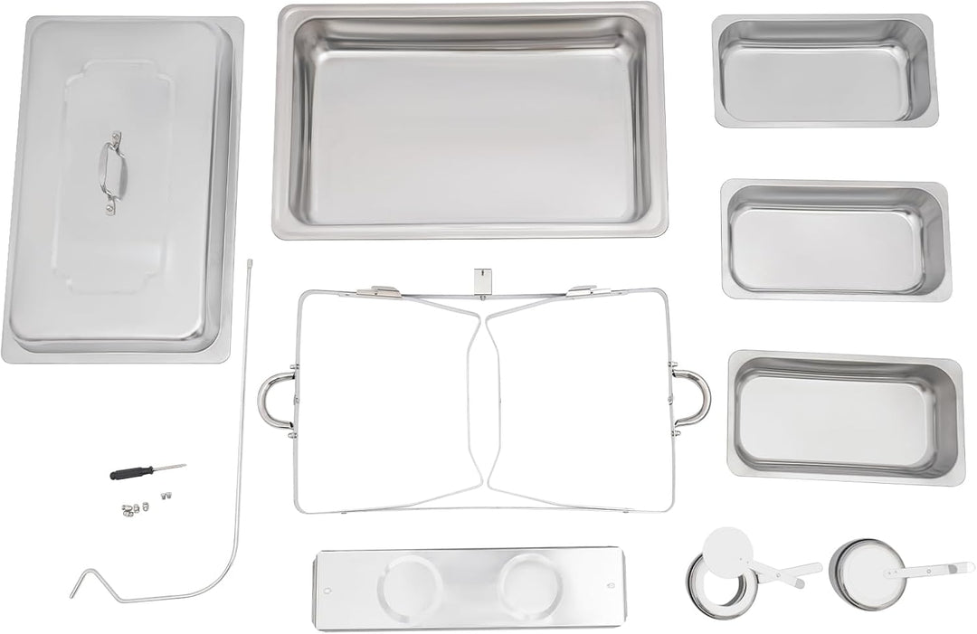Chafing Dish Professionelle Edelstahl Speisenwärmer Catering Buffets Party Profi Besteck Edelstahl B