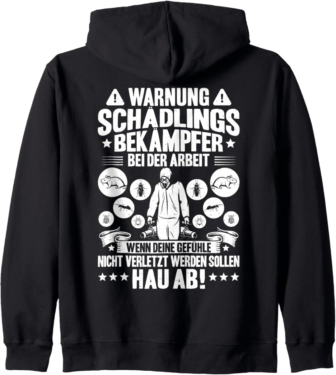 Kammerjäger Bei Der Arbeit Schädlingsbekämpfer Kapuzenjacke