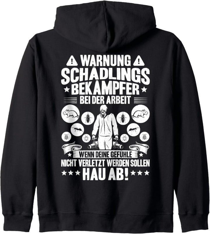 Kammerjäger Bei Der Arbeit Schädlingsbekämpfer Kapuzenjacke