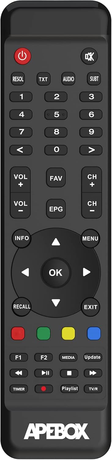 Apebox S2 Full HD Satelliten Receiver (1080p, HDTV, H.265, 1x DVB-S2, 2X USB2.0, HD-Out, LAN, Karten