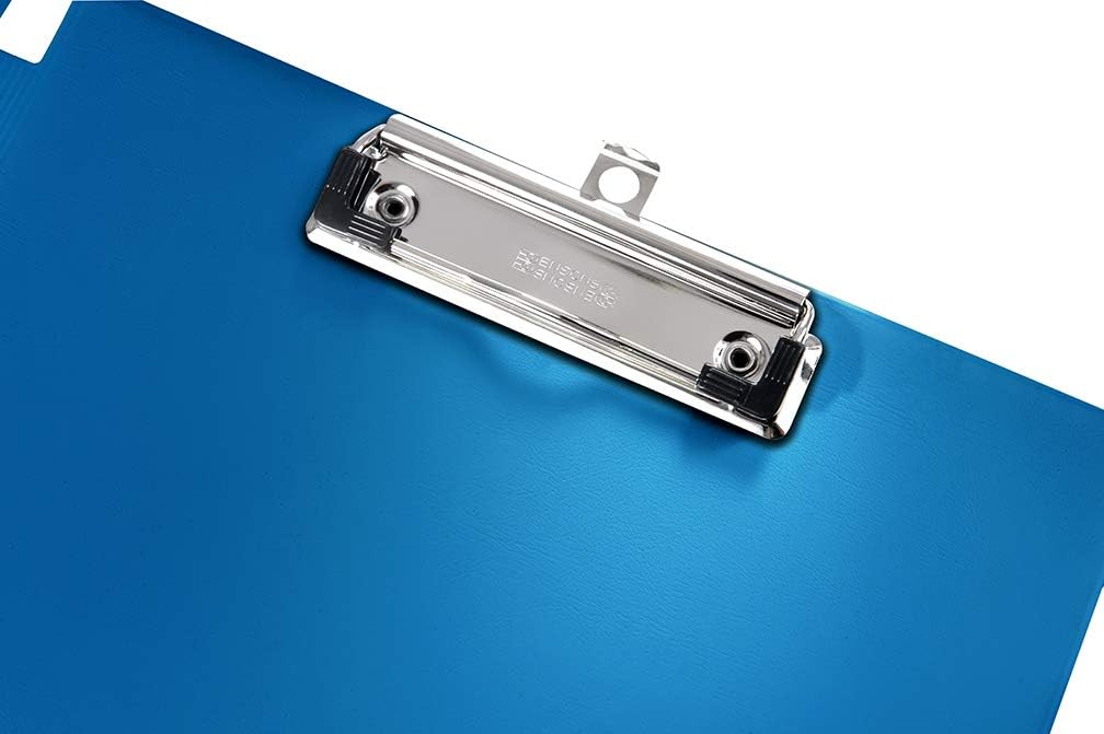Heidemann Aufklappbare Klemmbrettmappe DIN A4 Plus Photodruck, 11100000 (Mittelblau 3er), Mittelblau