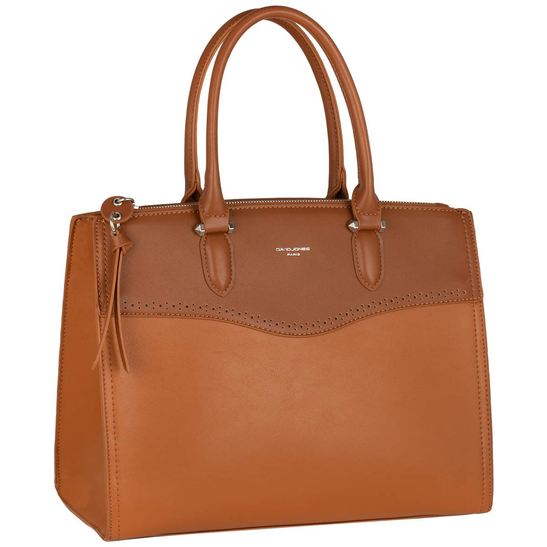 David Jones - Damen Grosse Handtasche - Frauen Henkeltasche PU Leder - Tote Shopper Bag Elegante - S