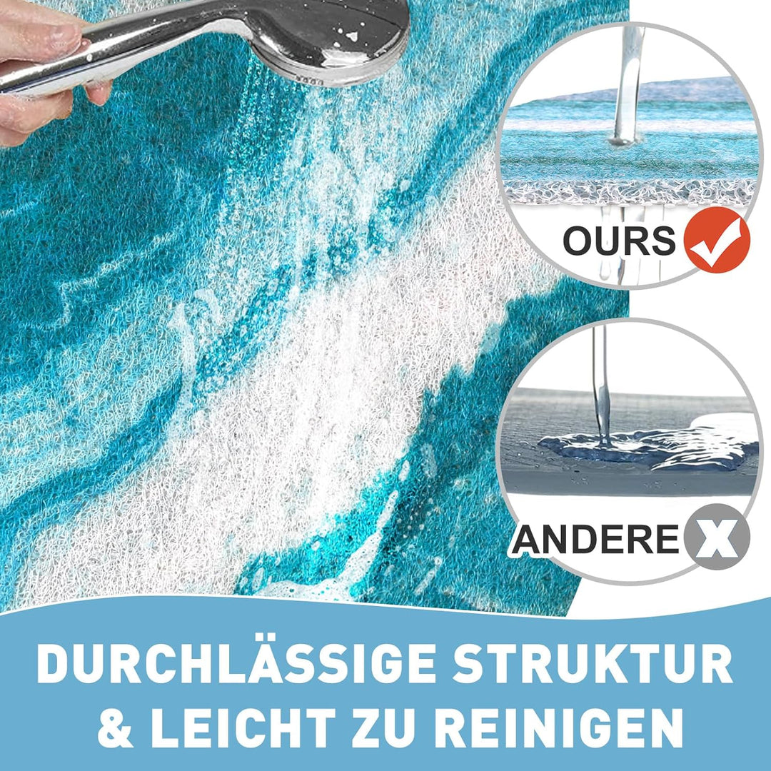 Mofonky Duschmatte rutschfest Antirutschmatte Dusche: 70 x 70 cm Gross Eckduschmatte Dreieckig Dusch