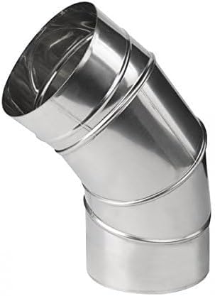 Edelstahl Bogen 0-90° verstellbar – Ofenknie Säurebeständig 1.4404, Kaminrohr Knie Drehbar, Rauchroh