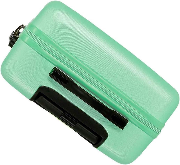 Roll Road Flex Kofferset Grün 55/65/75 cms Hartschalen ABS Kombinationsschloss 182L 4 Räder Handgepä