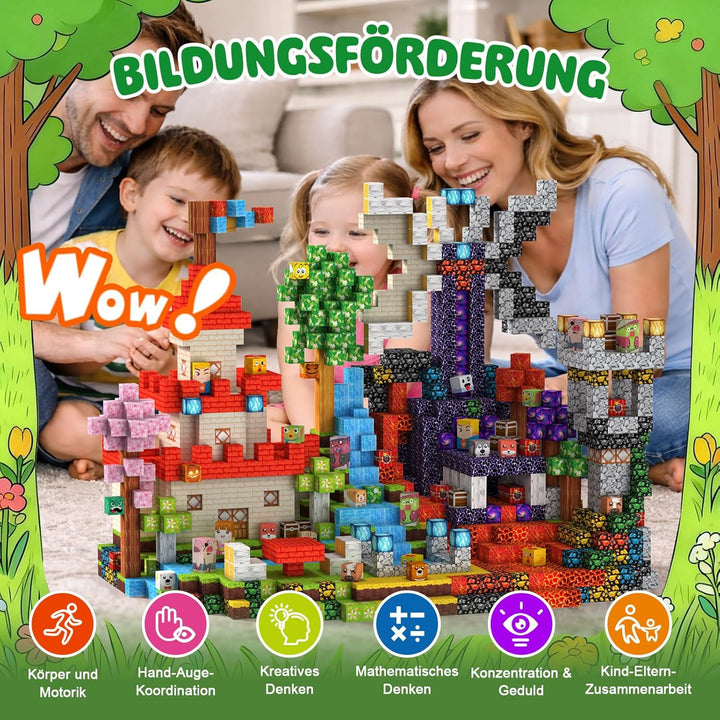 Magnetische Bausteine 330PCS 2CM Magnetbausteine für Kinder ab 3 Jahre Blocks, Montessori Spielzeug