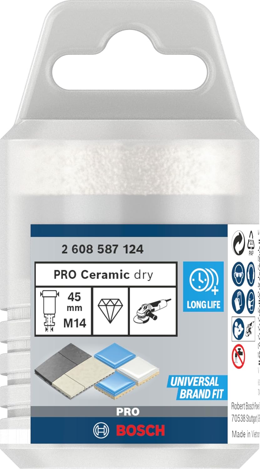 Bosch Professional 1x Diamanttrockenbohrer Dry Speed Best for Ceramic (für Trockenbohren von Hartker