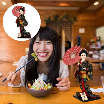 TOYANDONA Japanische Geisha Kimono Kabuki-Puppe: asiatische Kultur Sammlerstück Figur Traditionelle