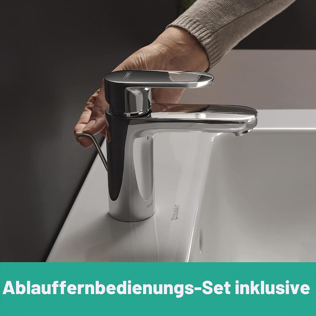 hansgrohe Vernis Blend - Waschtischarmatur mit Zugstangen-Ablauf, Wasserhahn Bad mit Auslauf Höhe 88